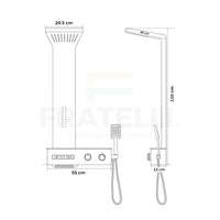 COLUMNA DE DUCHA AMAZONAS BLANCO Y NEGRO - FRATELLI SIGNATURE