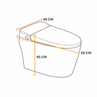 Inodoro inteligente pro Atlas Blanco + Tapa Asiento y Accs 680X400X450 (INCLUYE INSTALACION - *LIMA METROPOLITANA) - Fratelli Premium N.