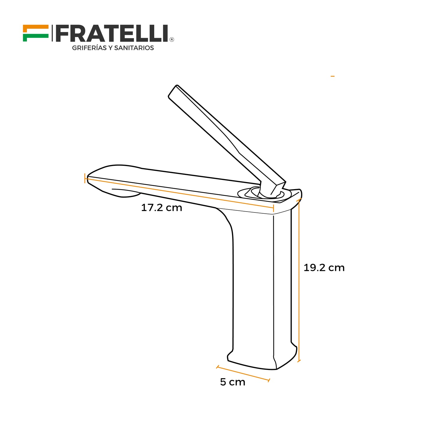 Mezcladora Monoc.P/Lavatorio (Bajo) Bss-1 Bronce Black - Fratelli Premium