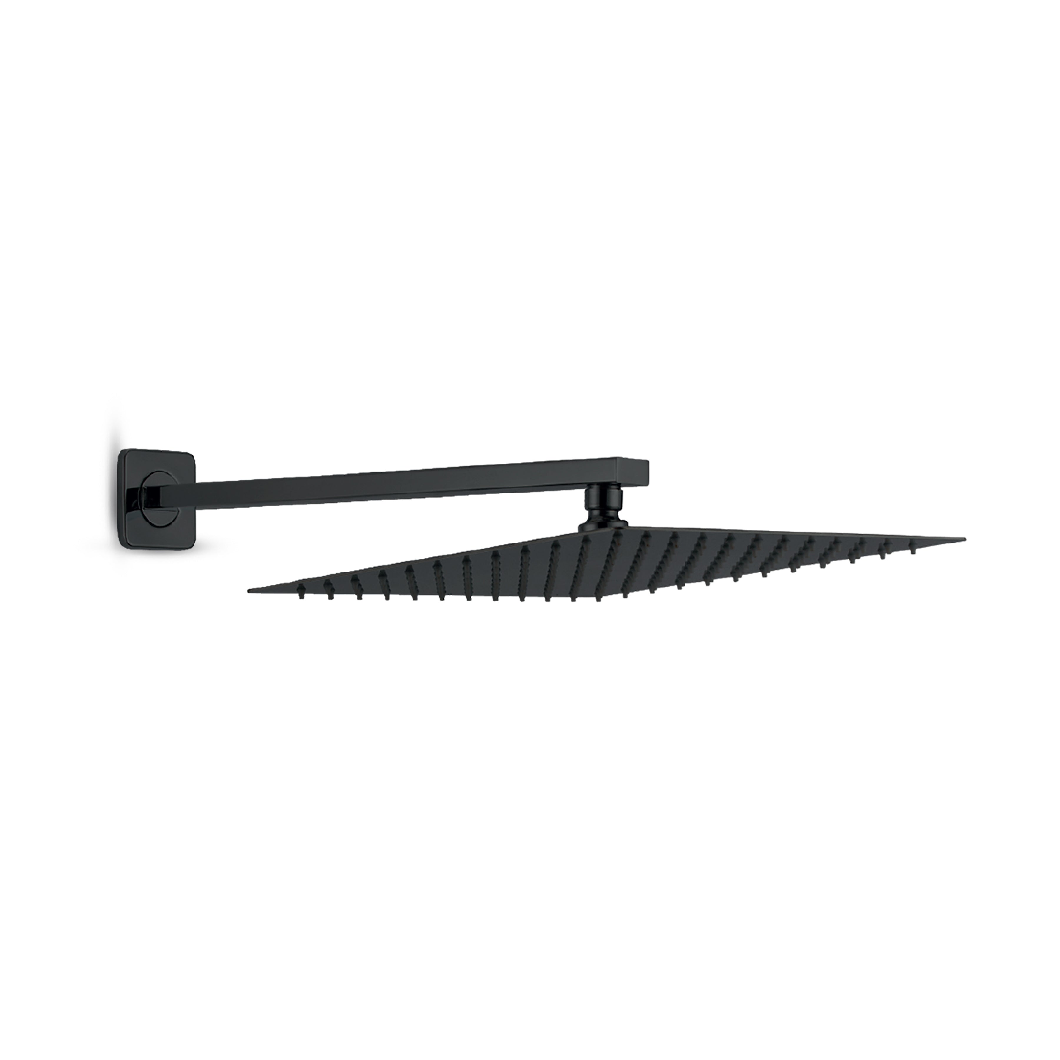 Cabeza D/Ducha Minimalista 6" Acero 304 C/Brazo De 40 Cm  Black - Fratelli