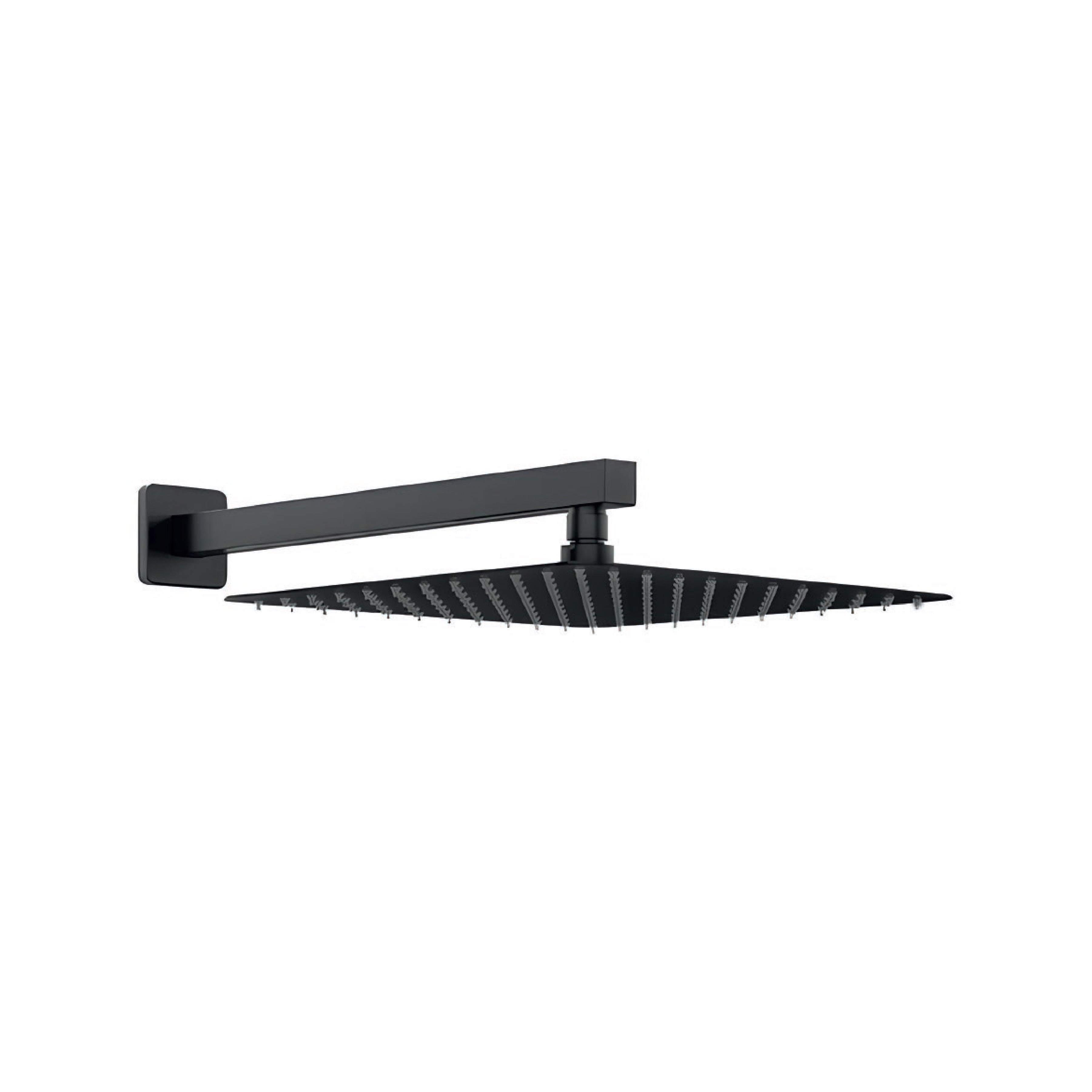 Cabeza de Ducha Miniml. 10"C/Brazo de 40 CM Black Acero 201-Fratelli
