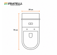 INODORO ONE PIECE + TAPA ASIENTO Y ACCES. MINIMALISTA BONE 2395 (755X390X680) FRATELLI PREMIUM