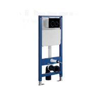 Inodoro Flotante Redondo Blanco + Tapa De Asiento + Tanque De Agua & Boton De Descarga  (480X360X370) - Fratelli Premium