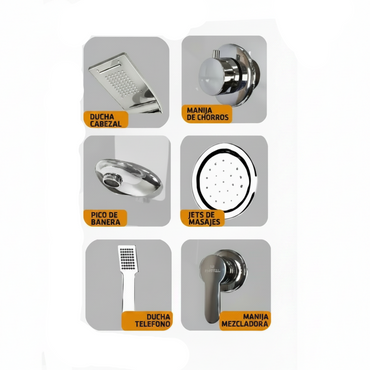PANEL DE DUCHA INOX SATIN GOLD SK-8004 - FRATELLI