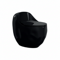INODORO ONE PIECE ROCOSO GAIA + TAPA ASIENTO Y ACCES. NEGRO (670X470X625) - FRATELLI PREMIUM