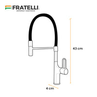 Mezcladora Monoc. P/Cocina Al Mueble -1 Bronce Cromado - Fratelli Premium