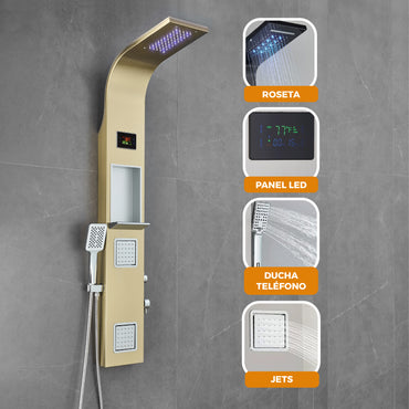 COLUMNA DE DUCHA DTN SATIN GOLD - FRATELLI SIGNATURE