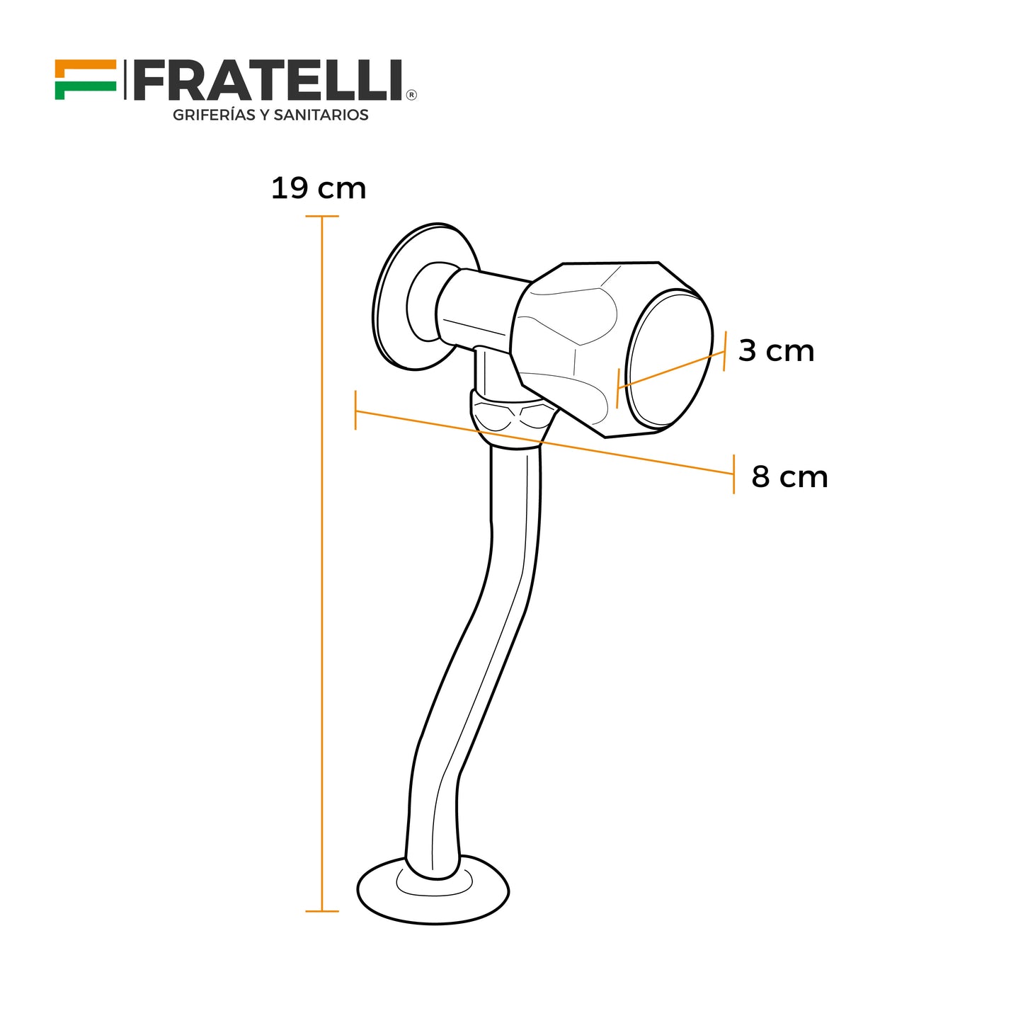 Llave P/Urinario Plastico abs Triangulo Eg-2-80014  Fratelli
