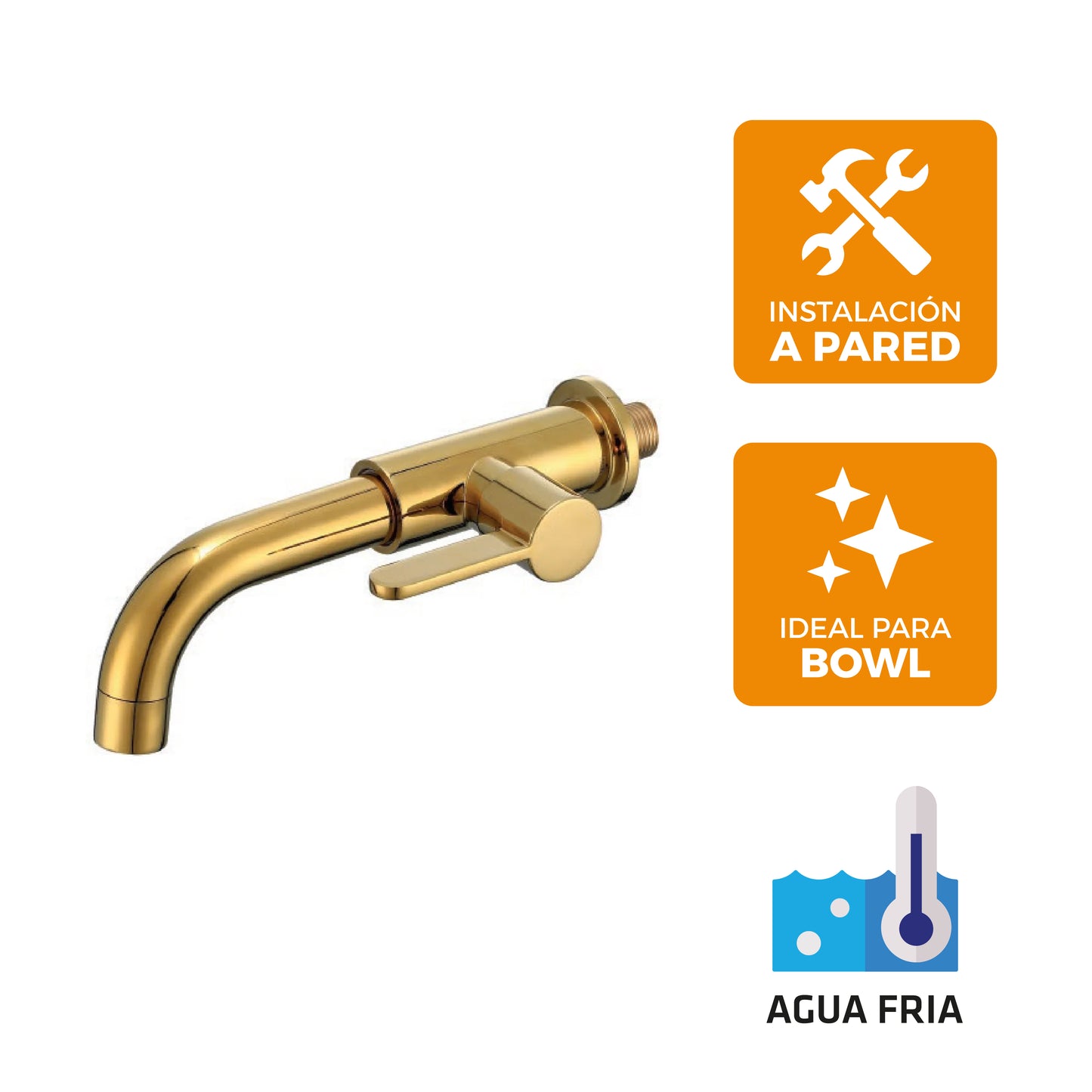 Llave P/ Bowl a la Pared Toronto 2P - Gold - Fratelli