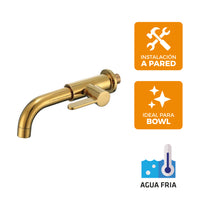 Llave P/ Bowl a la Pared Toronto 2P - Gold - Fratelli
