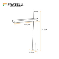 Mezcladora Monoc.P/Bowl (Alto) Gessi-1 Bronce Cromado - Fratelli Premium