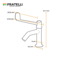 Llave P/Lavatorio (Bajo)-Aleta Hebel (Hospitalaria)-Fratelli