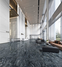 Porcelanato HPEBM157007 Gris oscuro Marmoleado