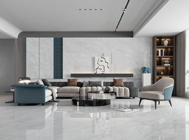 Porcelanato HPEBM1890019 Gris claro Marmoleado