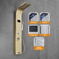 COLUMNA DE DUCHA IGUAZÚ SATIN GOLD - FRATELLI SIGNATURE