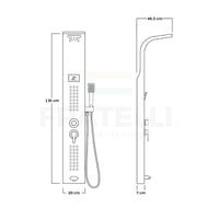 COLUMNA DE DUCHA IGUAZÚ SATIN GOLD - FRATELLI SIGNATURE