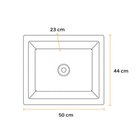 Lavadero Stainless P/Marmol Signature 50X44X23Cm - Fratelli