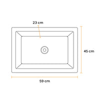 Lavadero Stainless P/Marmol Signature 59X45X23Cm- Fratelli