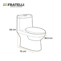 COMBO FRATELLI de Inodoro One Piece Kioto + Lavatorio Bowl Cuadrado 120D
