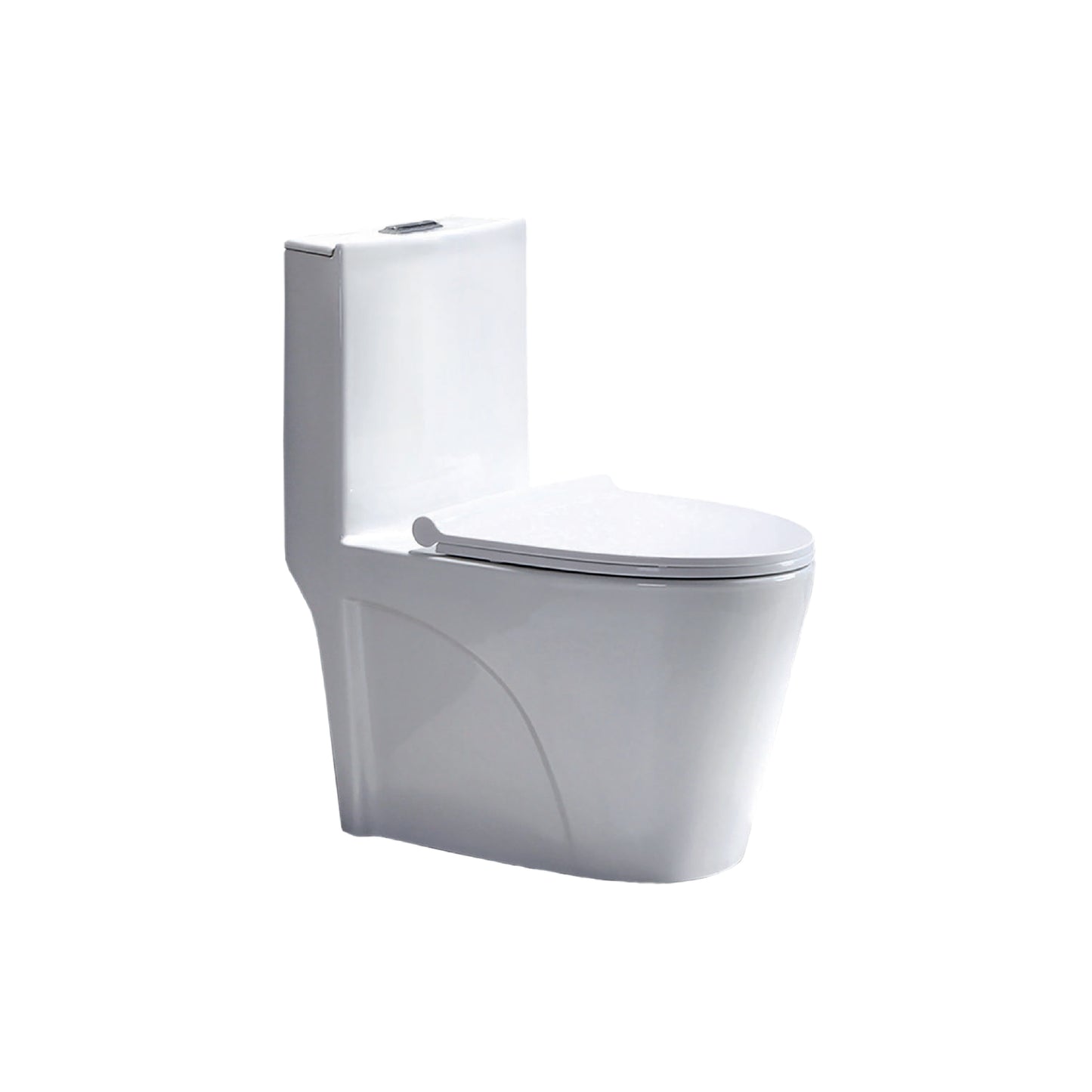 Inodoro One Piece Loudres + Tapa Asiento Y Acces. HTD Minimalista Blanco (680X370X795) Fratelli Premium