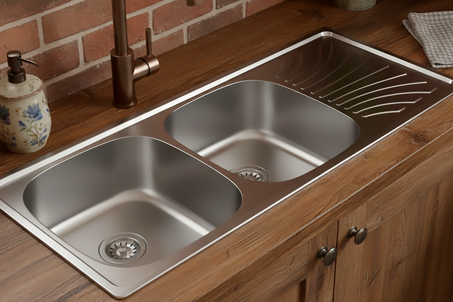 Lavadero Ace Inox D/Poza C/Escurri 1.20X50 (Jw12050Pa) Fratelli (L)