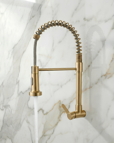 Llave P/Cocina a la Pared GBRA-6 SS 304 -Satin Gold-Fratelli