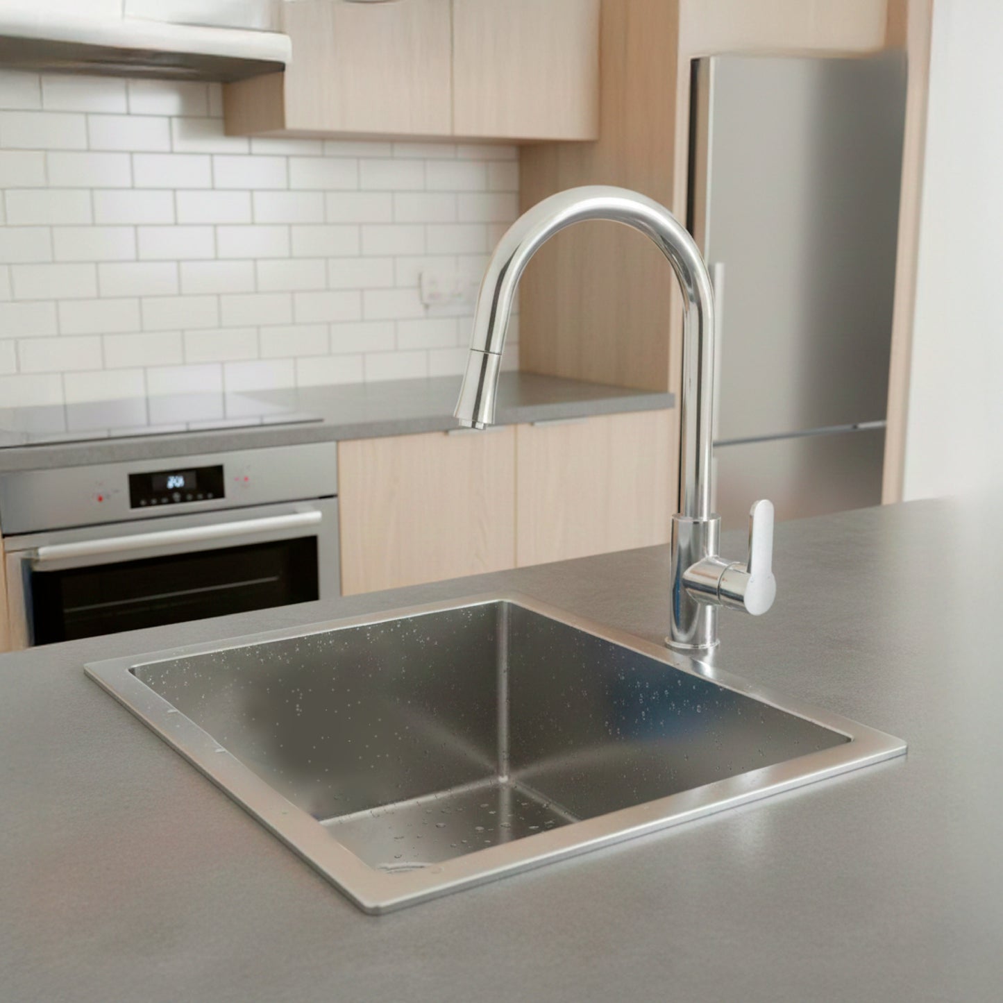 COMBO GRIFERIA MEZCLADORA DE BRONCE + LAVADERO 45x40  – FRATELLI