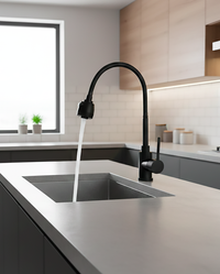 Mezcladora P/Cocina al Mueble Acero Inox. VL -Black-Fratelli