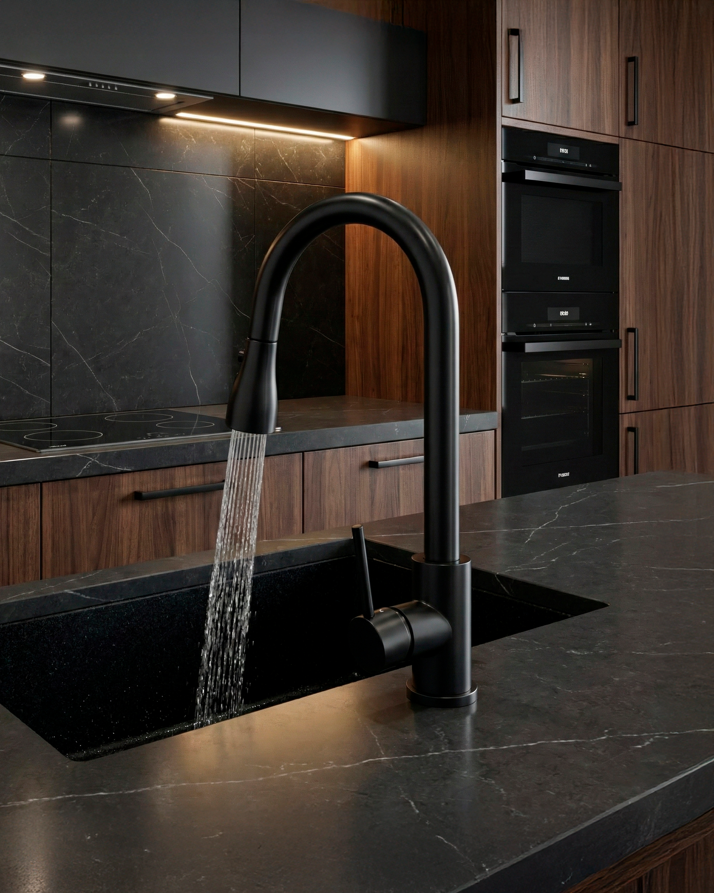 Mezcladora P/Cocina al mueble Acero Inox. 3 funciones CN -Black-Fratelli