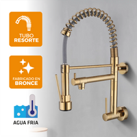 Llave P/Cocina Pared Navarra-2 Bronce Gold - Fratelli Premium