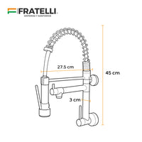 Llave P/Cocina Pared Navarra-2 Bronce Black - Fratelli Premium