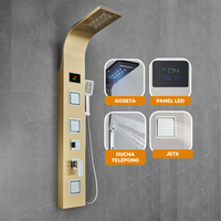 COLUMNA DE DUCHA NIAGARA SATIN GOLD - FRATELLI SIGNATURE