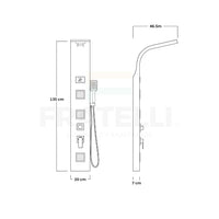 COLUMNA DE DUCHA NIAGARA SATIN GOLD - FRATELLI SIGNATURE