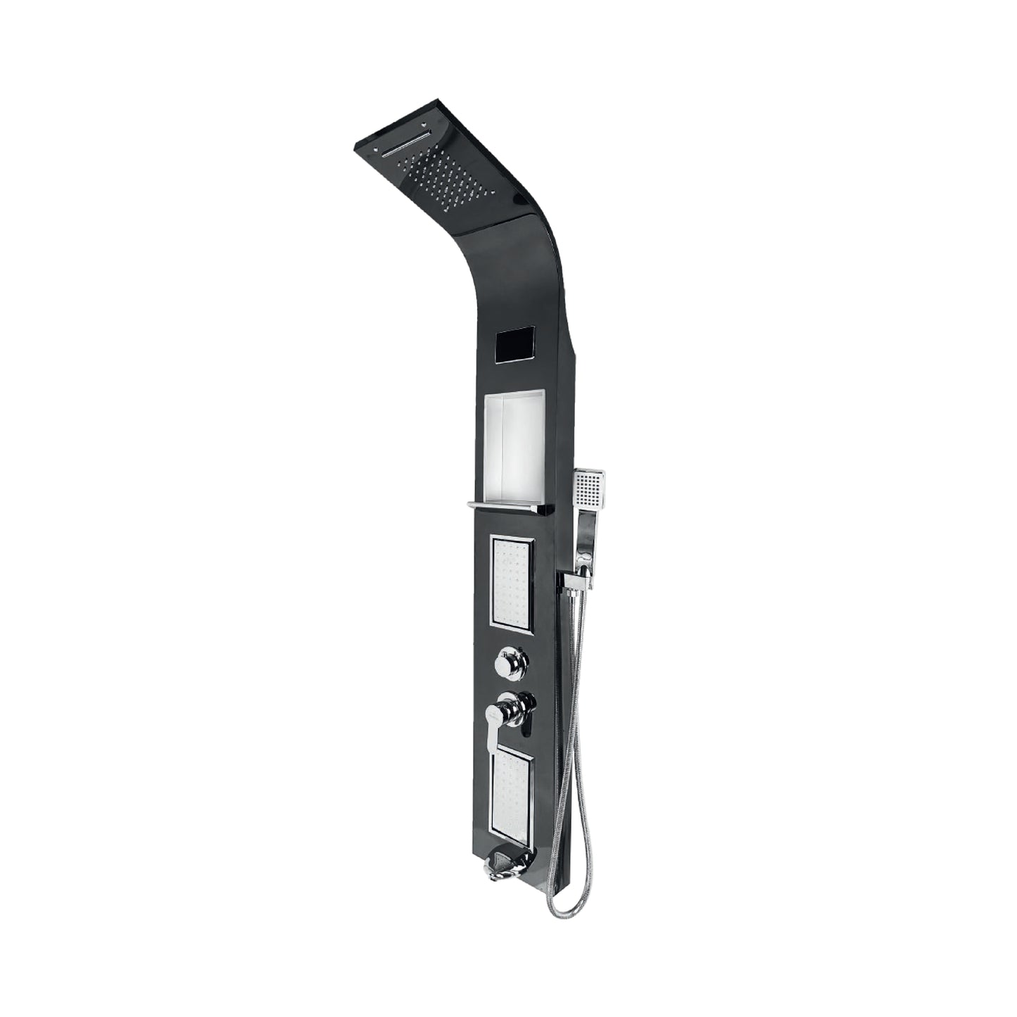 Panel De Ducha Inox Led C/Jabonera Bright Black SK-8051 - Fratelli