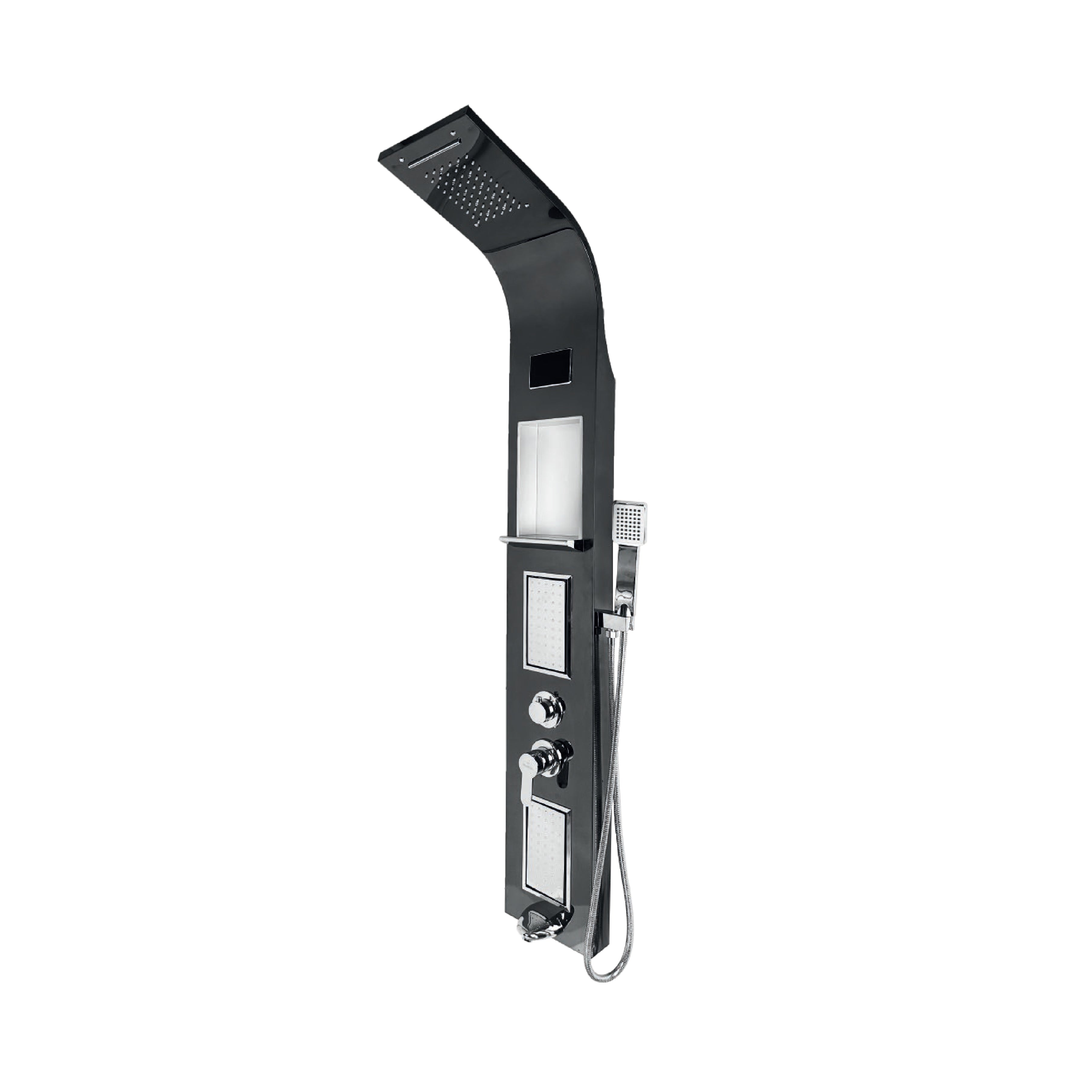 Panel De Ducha Inox Led C/Jabonera Bright Black SK-8051 - Fratelli