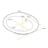 Ovalin P/Sobreponer Gemma (2112) Ovalado Blanco 510X460X190 - Fratelli