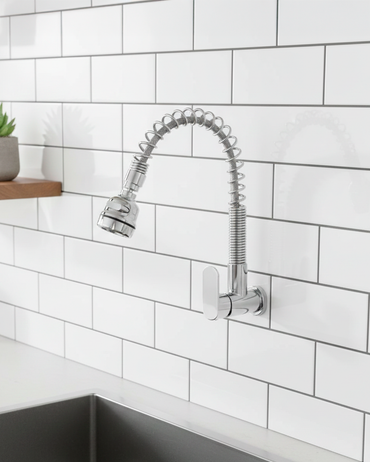 LLAVE P/COCINA A LA PARED RYL C/2 FUNCIONES-CROMADO -FRATELLI