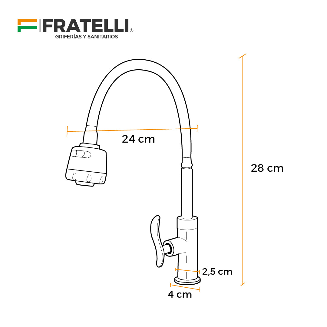Llave P/Cocina SFNA mueble S/M-08 (Satinado)