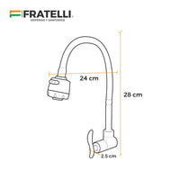 Llave P/Cocina A La Pared Sfna 4-P -Satinado -Fratelli