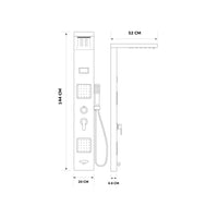 Panel De Ducha Inox Led Satinado Sk-8015 - Fratelli