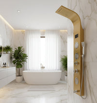 Panel De Ducha Inox Led Satin Gold Sk-8004 - Fratelli