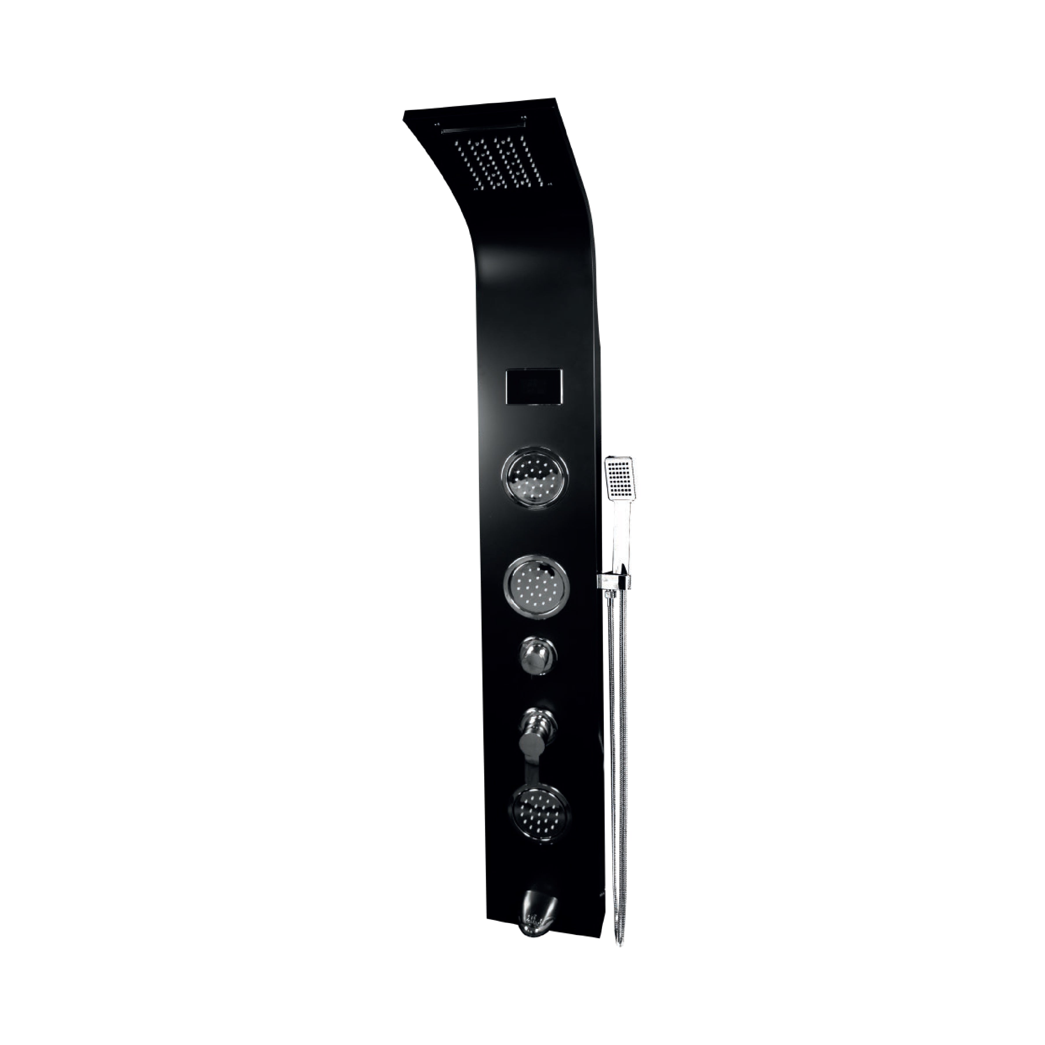 Panel De Ducha Inox Led Matt Black Sk-8004 - Fratelli