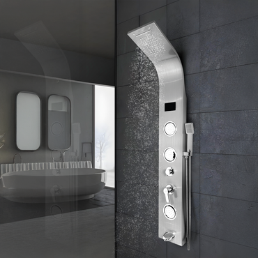 Panel De Ducha Inox Led Cromado Sk-8004 - Fratelli