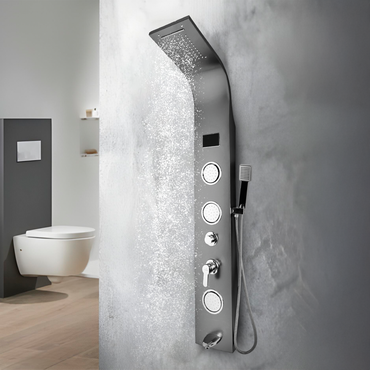 Panel De Ducha Inox Led Gun Grey Sk-8004 - Fratelli