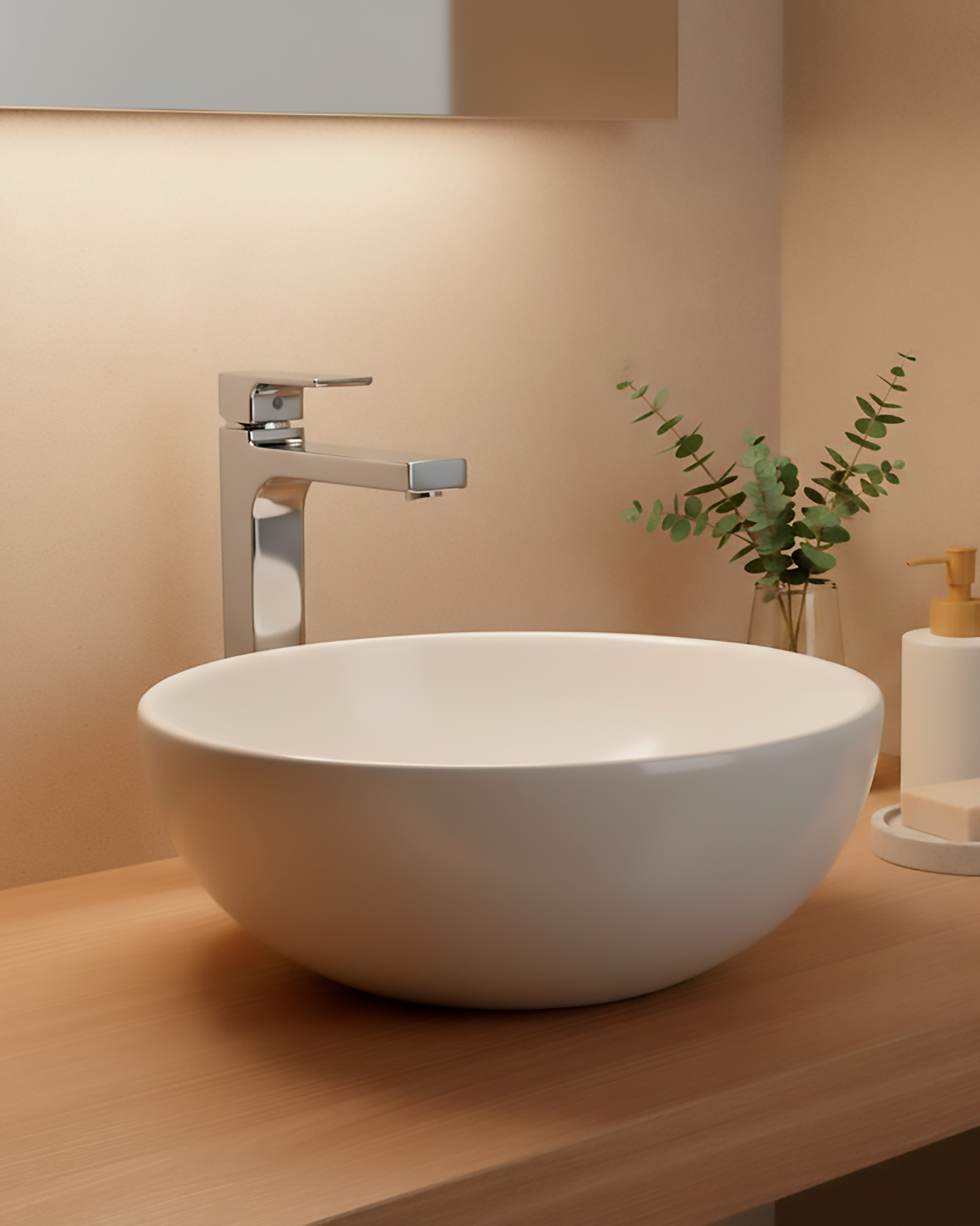 Mezcladora Monoc.P/Bowl (Alto) Torino-1  Bronce Cromado - Fratelli Premium