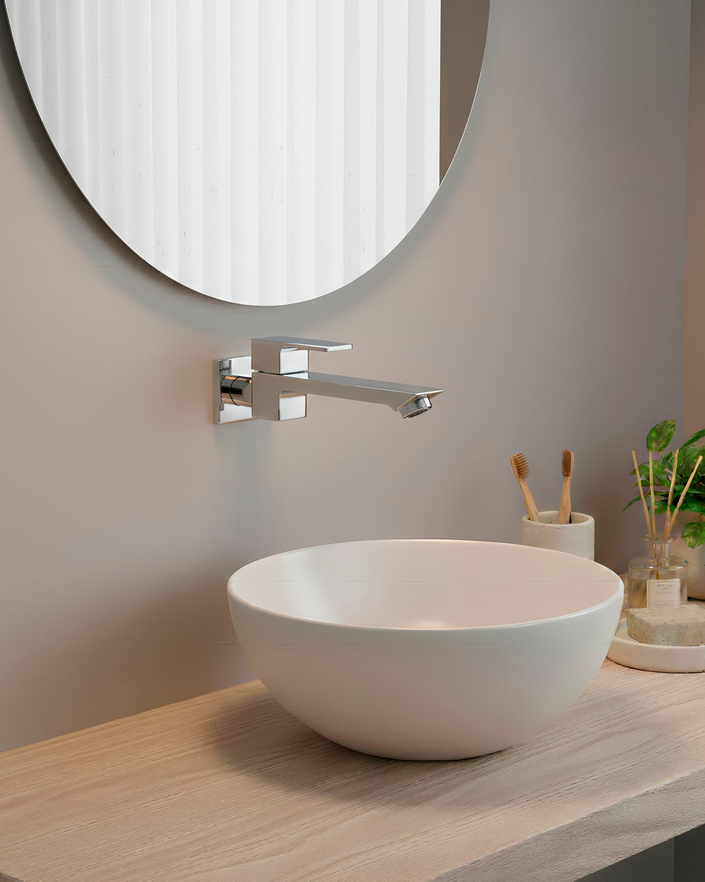 Llave P/ Bowl a la Pared Toronto-1P Cromado - Fratelli