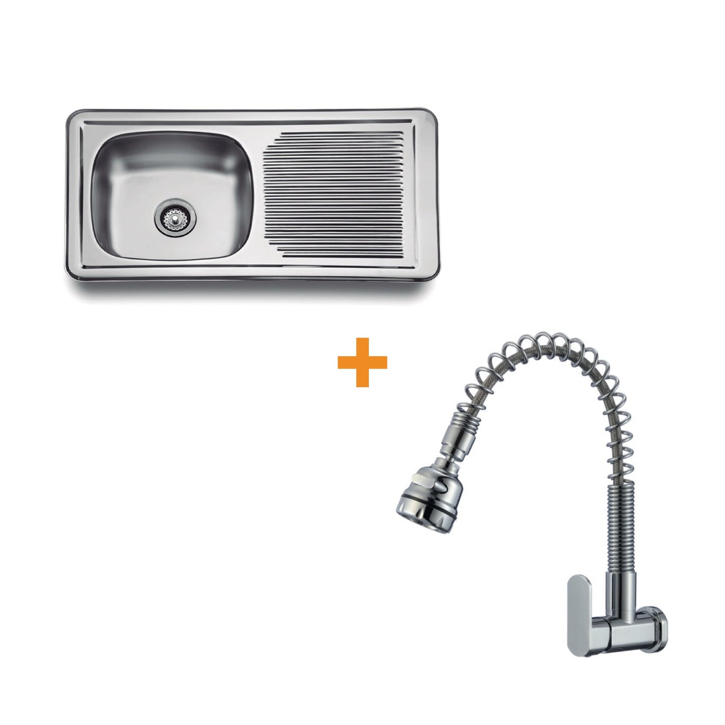 LAVADERO 0010010059 + LLAVE RYL CROMADO– FRATELLI