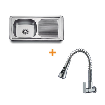 LAVADERO 0010010059 + LLAVE ALBA CROMADO  – FRATELLI