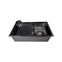 Mvl-7545B Lavadero Multifuncional Marvelous De Acero Inox. Black C/ Acces. 75X45X23Cm - Fratelli