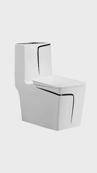 Inodoro One Piece + Tapa Asiento Y Acces. Minimalista Blanco 8295 (68.5X35.5X77.5) Fratelli